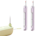 Sewing aid with needle threader and seam ripper