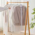 Transparent PEVA garment bag set with zipper