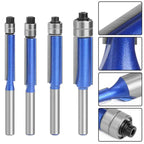 Flush Router Bit Set 4-Piece – Clean Edges on Any Material