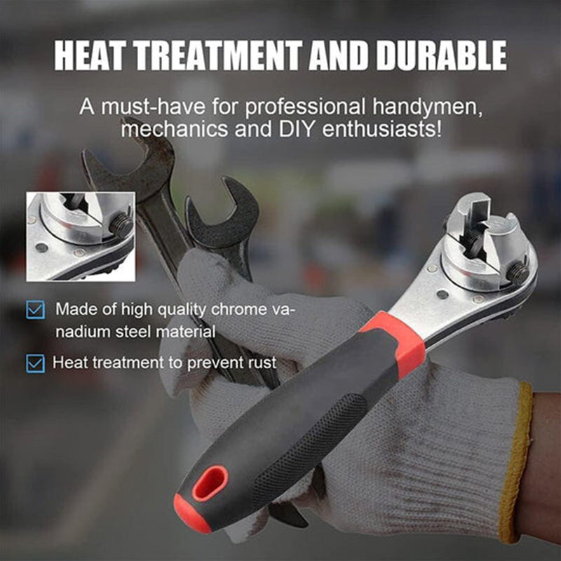 Adjustable ratchet wrench 6-22 mm chrome vanadium steel