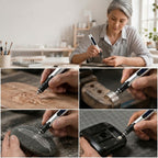 Elektrischer Gravierstift mit Akku, 3 Stufen bis 18.000 U/min, USB-C, Aluminium