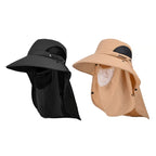 Sonnenhut mit abnehmbarem Nackenschutz und Gesichtsmaske