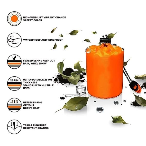 Notfalldecke reflektierend Orange wasserdicht kompakt