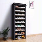 Shoe Cabinet with Fabric Cover and Steel Frame – 6 or 8 Shelves