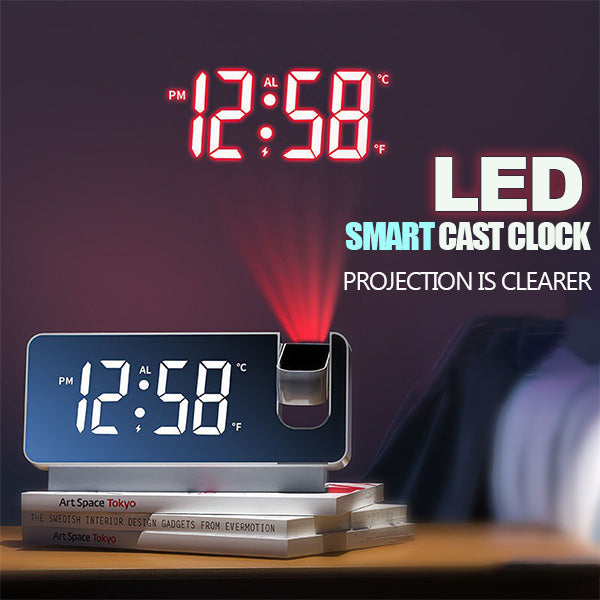 LED projection alarm clock with ceiling display
