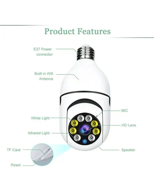 Wireless Surveillance Camera – Fits Any E27 Lamp Socket