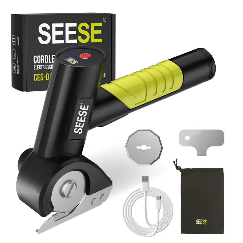 Cordless cutting tool for fabrics and leather