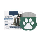 Pet comb with paw print handle