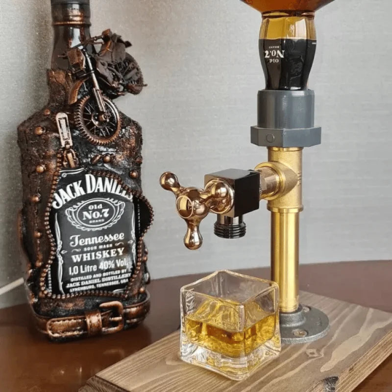 Getränkespender Holz mit Metallhahn für Bar und Küche