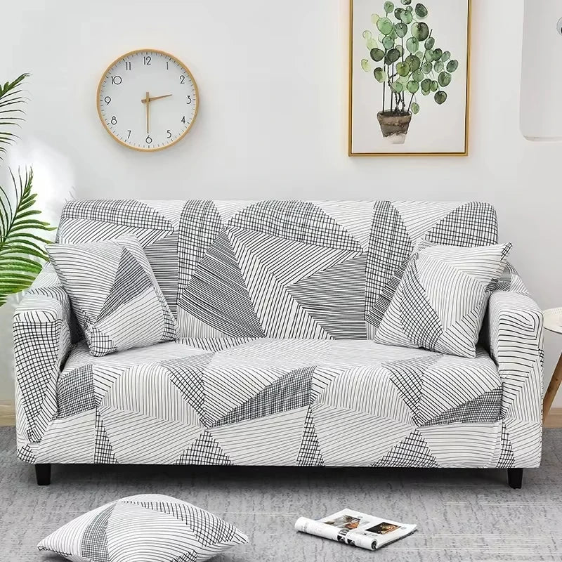 Sofabezug Stretch mit Blumenmuster