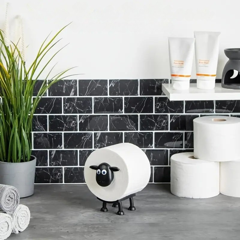 Sheep Toilet Paper Holder – Decorative Freestanding Set of 2