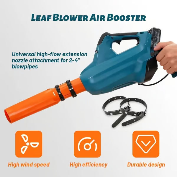 Leaf Blower Air Booster Attachment with Venturi Design