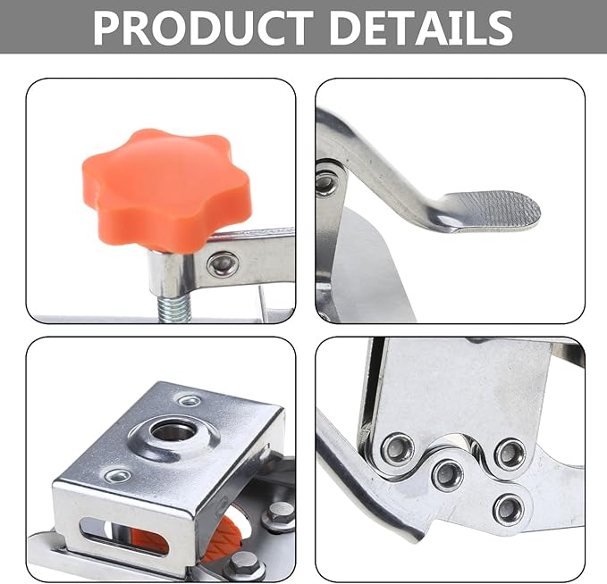 Door Hinge Drilling Template Stainless Steel with Stop Guide