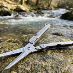 Compact Foldable Stainless Steel Scissors with Multitool Function