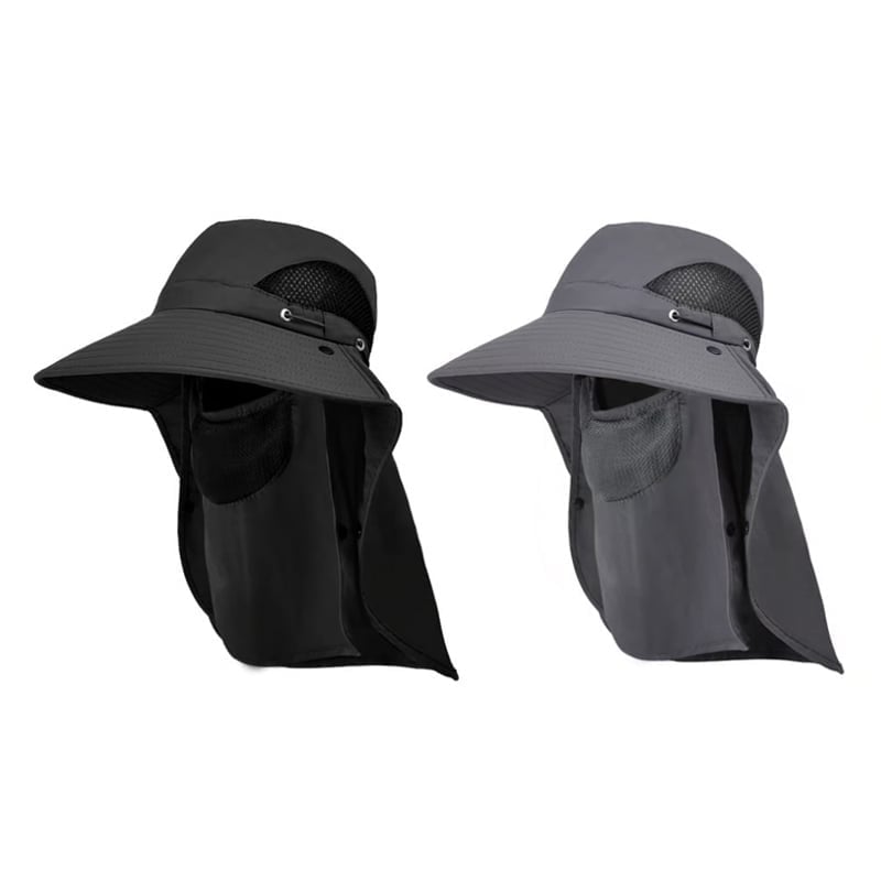 Sonnenhut mit abnehmbarem Nackenschutz und Gesichtsmaske