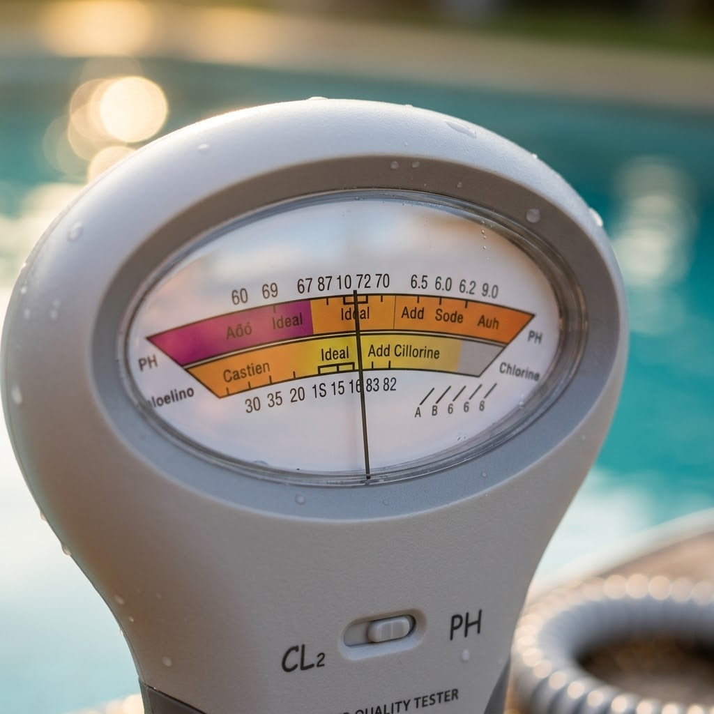 pH and chlorine meter for pools and hot tubs
