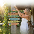 Gartenschild Holz mit Wegweiser-Design – Rustikaler Wanddeko