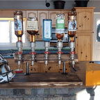 Getränkespender Holz mit Metallhahn für Bar und Küche