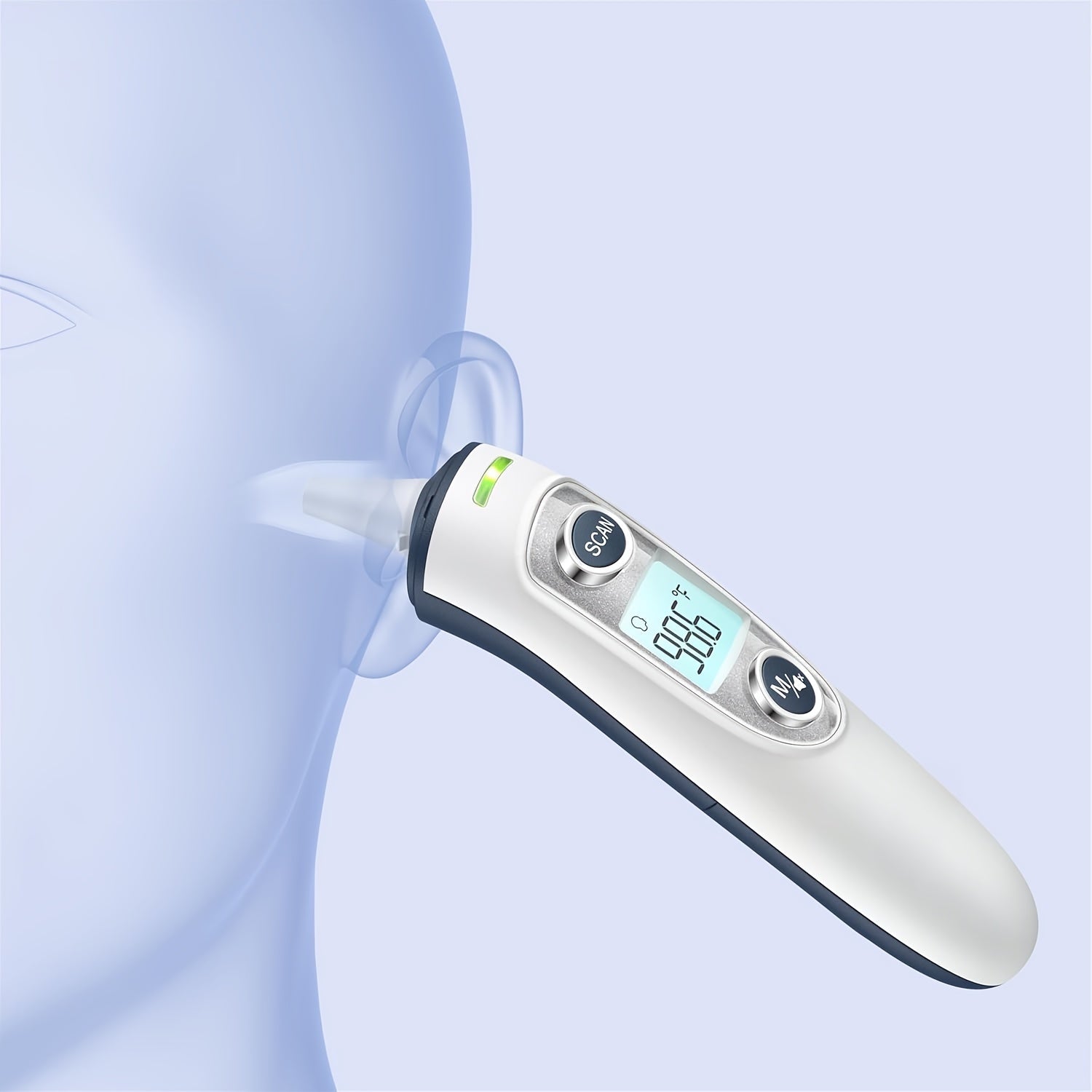 Infrarot-Thermometer 2-in-1 für Ohr und Stirn
