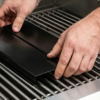 Grillplatte verstellbar 30-53 cm Edelstahl schwarz porzellan