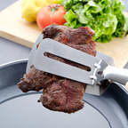 2-in-1 stainless steel turner and grabber – Flip and grip with one tool