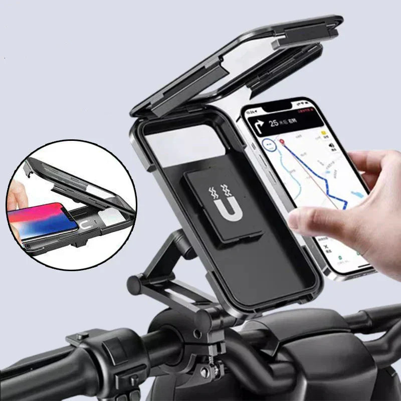 Smartphone-Halterung Fahrrad wasserdicht mit kabellosem Laden
