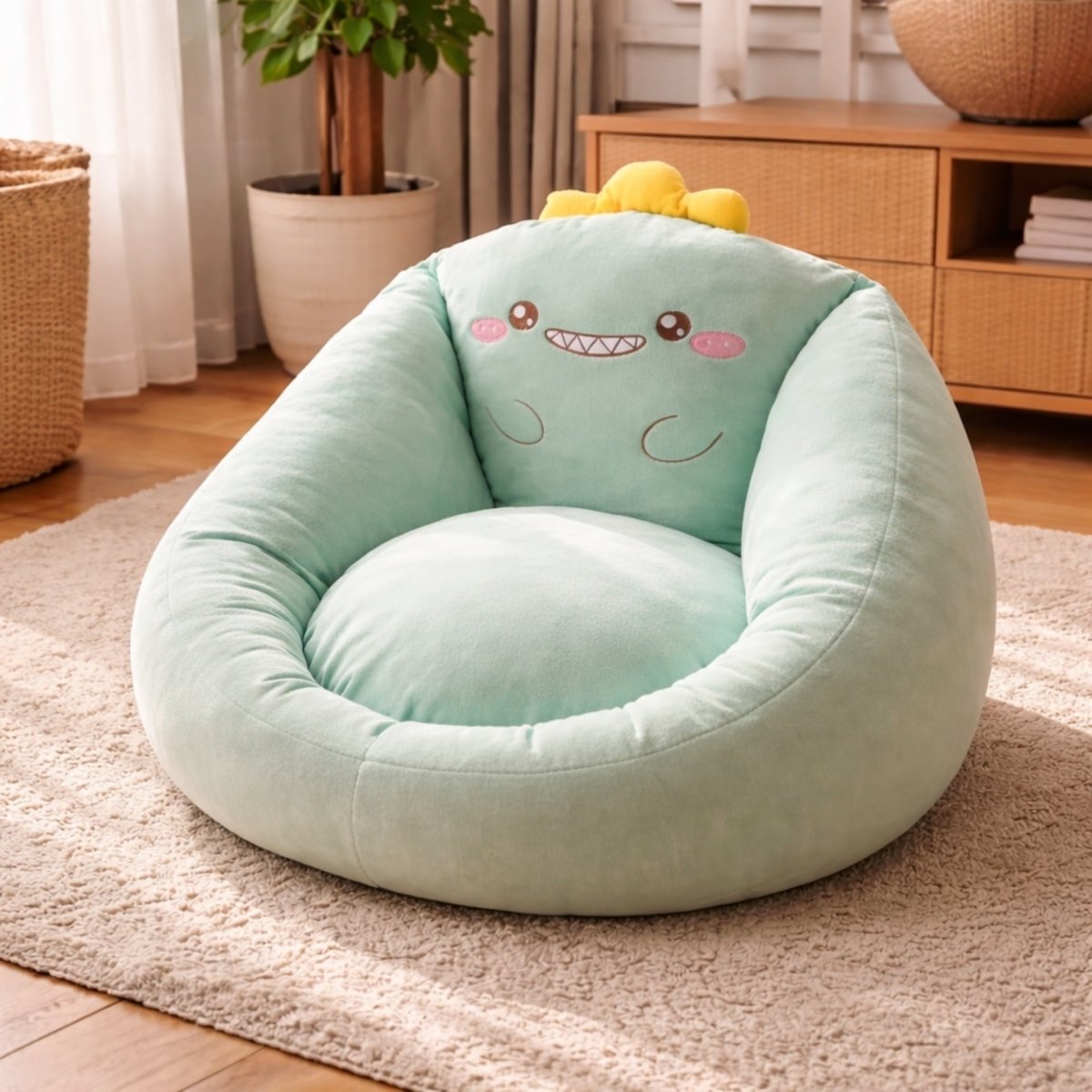 Sitzsack Plüsch mit Tiermotiv – weicher Bodensessel