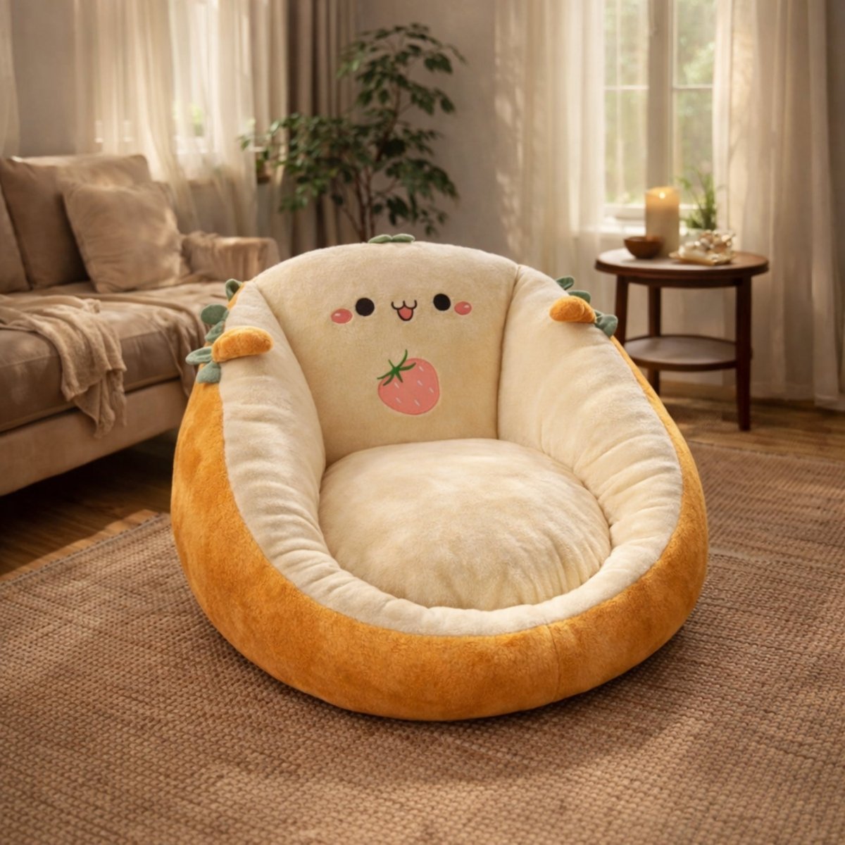 Sitzsack Plüsch mit Tiermotiv – weicher Bodensessel