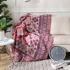 Überwurf Bohemian mit Quasten – Wendbares Design aus Baumwolle