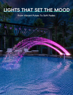 Solar-Poolbrunnen mit RGB-LED-Licht – Doppelbogen, Fernbedienung