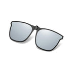 Clip-on polarized sunglasses with flip-up function
