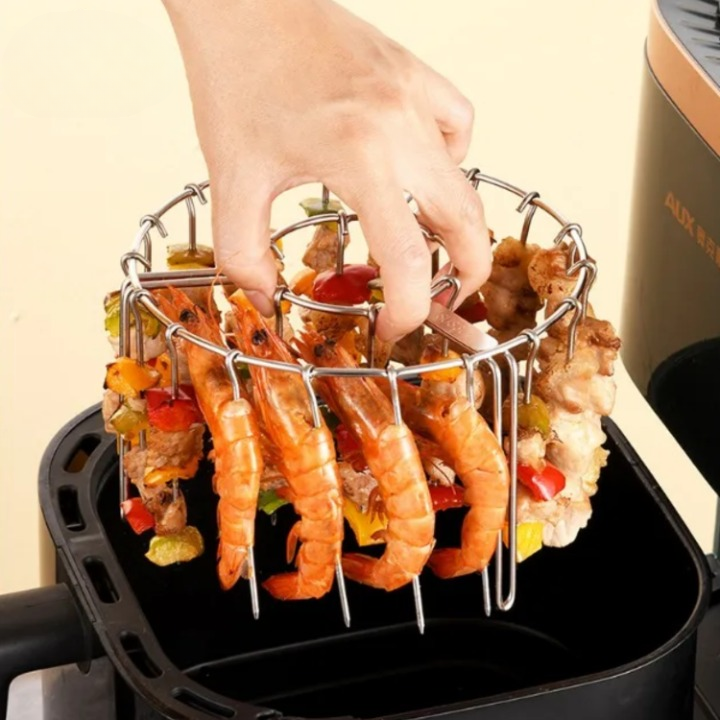 Heißluftfritteusen-Grillaufsatz mit Spießen -   Mivoza Deutschland