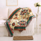 Überwurf Bohemian mit Quasten – Wendbares Design aus Baumwolle
