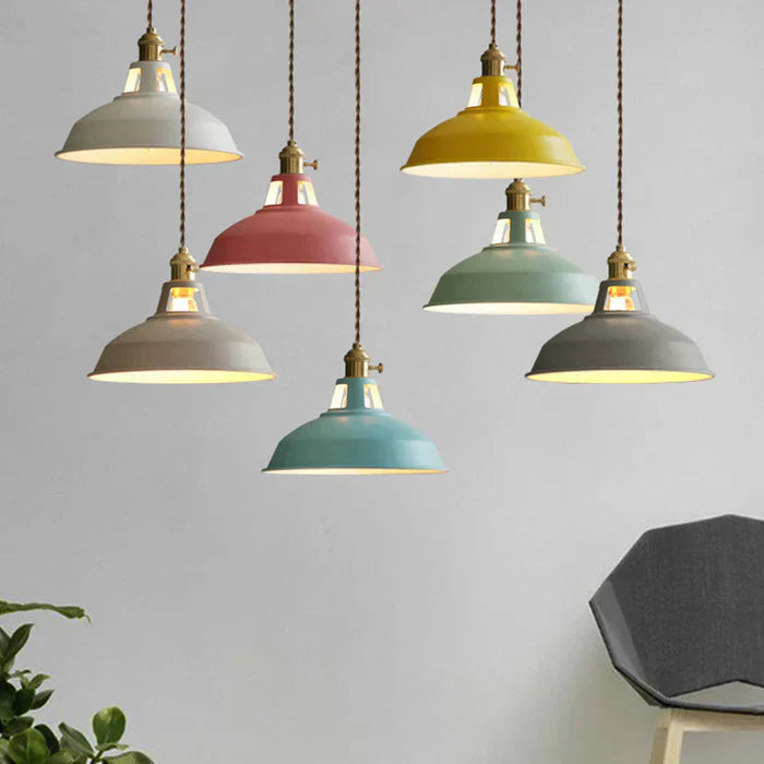 Industrielle Pendelleuchte Metall 27 cm