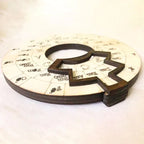 Chord Wheel Wood for Music Theory and Melodies