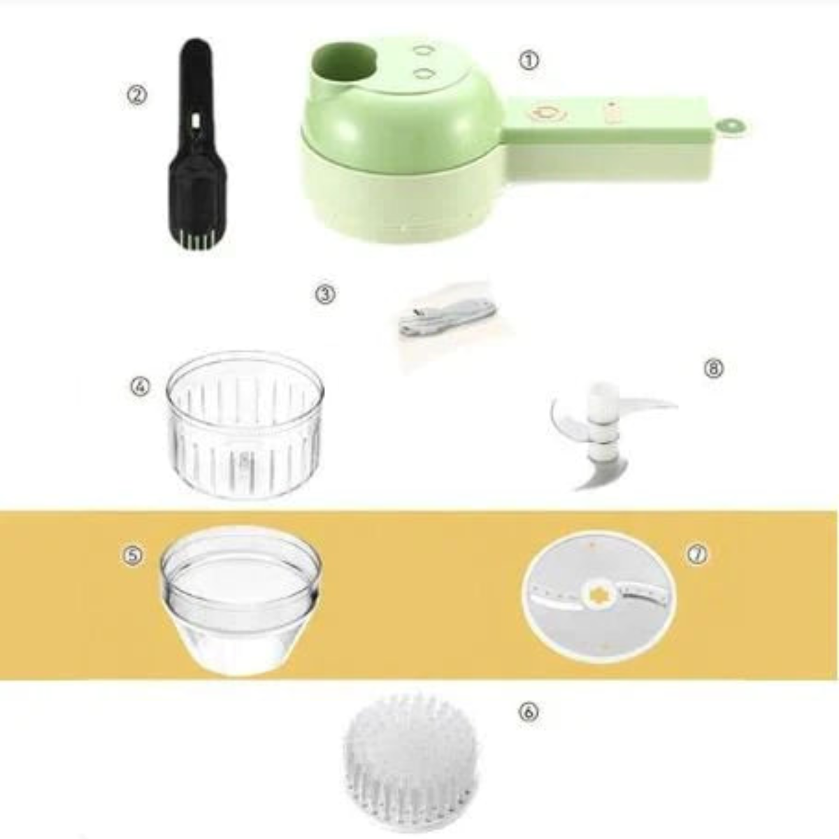 4-in-1 Electric Chopper with USB Charging