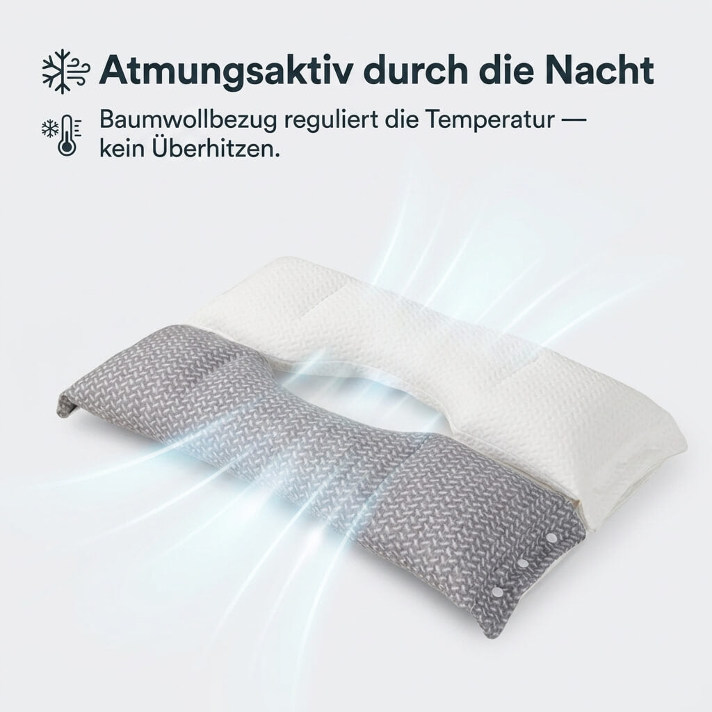 Wake up without neck pain — Ergonomic support pillow for side and back sleepers