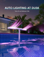 Solar-Poolbrunnen mit RGB-LED-Licht – Doppelbogen, Fernbedienung