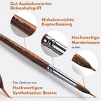 Detailpinsel-Set Holzgriff für Feinarbeiten