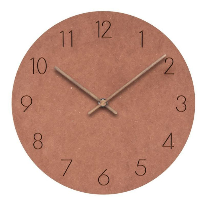 Wanduhr Skandinavisch mit Walnusszeiger