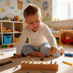 Wooden Screw Board for Children – 8 Different Fasteners