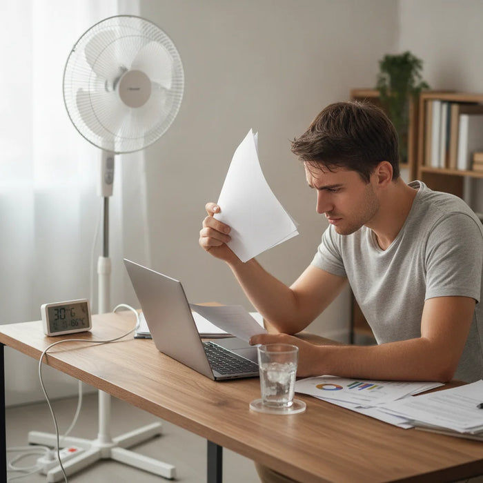 Tischventilator Ultra-leise mit verstellbarem Winkel — technical_before_after.without_card_image