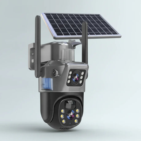 4K Solar-Überwachungskamera mit Doppellinse & 360° Drehung — technical_key_benefits.centre_ring_image