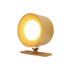 Rechargeable LED wall light with swiveling head & 3 color temperatures, oak/white/black