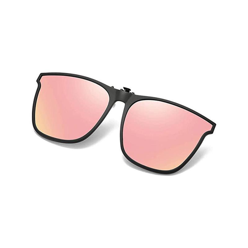 Clip-on polarized sunglasses with flip-up function