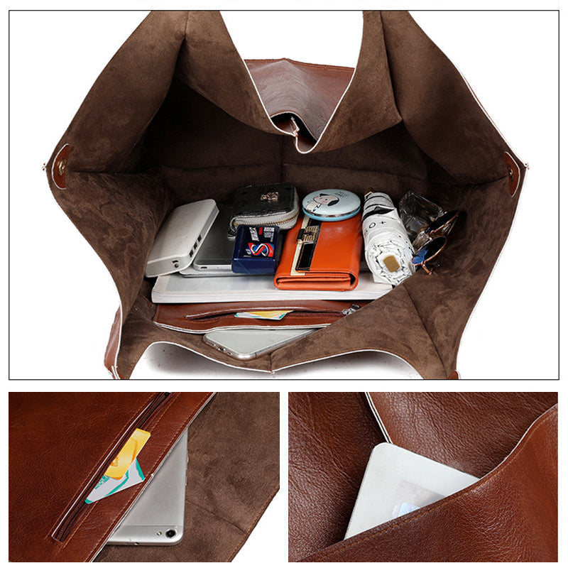 Weekender-Tasche Leder groß mit verstellbaren Tragegurten