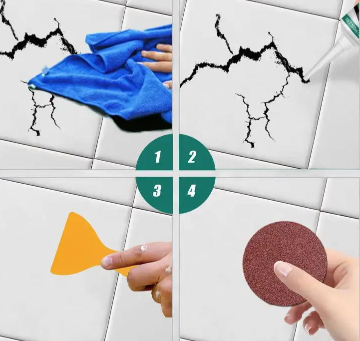 Ceramic Repair Paste – Fast-Drying for Tiles and Sanitary Fixtures