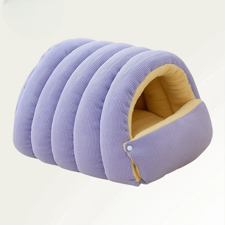 Haustierhöhle mit Plüschfutter – Warmes Kuschelbett für Katzen & Hunde