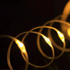 LED-Lichterkette wasserdicht 10 m mit 20h Akkulaufzeit