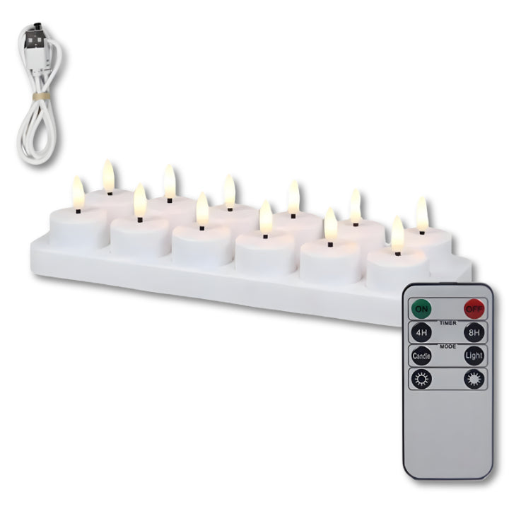 Wiederaufladbare LED-Teelichter